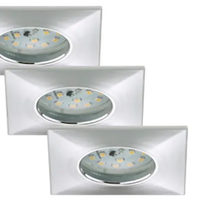 Produktbild von BRILONER Einbauleuchte 3er Set LED eckig 5W chrom