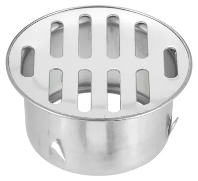 Productafbeelding van Doucheafvoer met bodemuitloop, 67 mm, roestvrij staal, plat afdeksel, verstopkingsbescherming, 75 mm