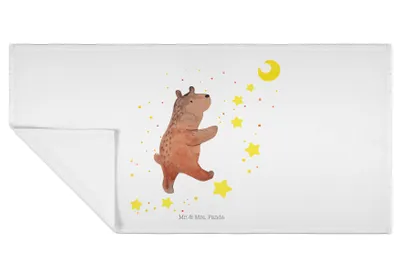 Produktbild von Mr. & Mrs. Panda Flauschtuch Bär Träume - Weiß - Geschenk, Träumen, gesichtstuch, Handtuch, Traumdeutung, baumwolle, Teddy, gesichtshandtuch, 50x100, Traum
