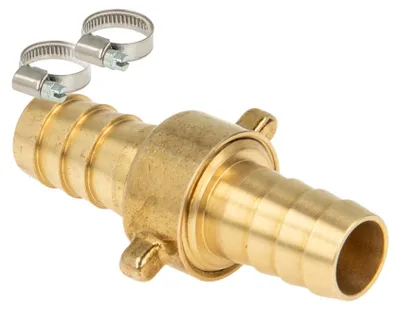 Produktbild von tecuro 3/3 Schlauchverschraubung 1/2 Zoll  flachdichtend x Tülle Ø 13 mm, inkl. 2 Schellen W1 12-20 mm