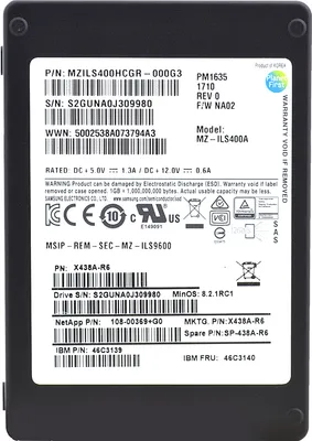 Produktbild von Samsung MZ-ILS400A 400GB Sas 6Gb/s MLC 2.5“ SSD PM1635