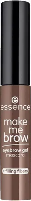 A product shot of an essence Make Me Brow eyebrow gel mascara.
