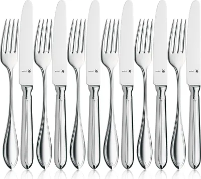 Produktbild von WMF Premiere Dessertbesteck-Set, 6-teilig, Cromargan protect, 990 g, 270 mm, 435 mm, 55 mm, 1,09 kg, 180 Stück(e)