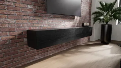 Produktbild von PLATAN ROOM TV Lowboard Hängeboard Board Schrank für Wohnzimmer Wandschrank Matt 210 (2x105) cm Länge