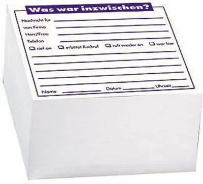 Produktbild von Memo Notizzettel geleimt weiß 9,8 x 9,8 cm, ca. 500 Blatt, 1 Block