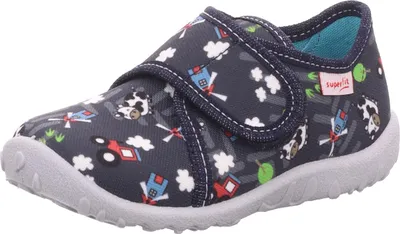 Produktbild von Superfit Kinder-Hausschuh SPOTTY Dunkel-Blau-Grau-Mehrfarbig, Farbe:blau, EU Größe:24