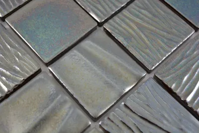 Produktbild von Handmuster Keramik Mosaik Kanaan schwarz Mosaikfliese Wand Fliesenspiegel Küche Bad MOS14-0003_m