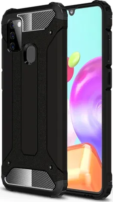 Produktbild von Mobigear Outdoor  Samsung Galaxy A21s Hülle Hardcase Backcover Stoßfest - Schwarz