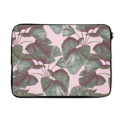 Produktbild von MuchoWow® Laptop Hülle 13 Zoll Blätter - Vintage - Tropisch - Muster Laptoptasche - Laptophülle - Sleeve - Rundumschutz