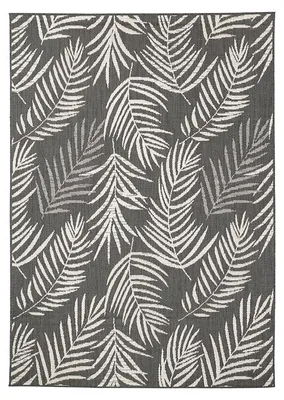 Produktbild von In-& Outdoor Teppich - Malta Leaves Schwarz
