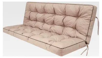Produktbild von Sitzkissen für Gartenbank, Schaukelkissen, Bodenkissen, Kissen für Hollywoodschaukel - 150 cm - Beige