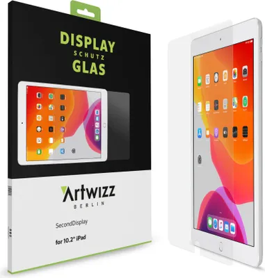 Produktbild von ARTWIZZ SecondDisplay für iPad 10,2 Zoll (2019-2021, 7. 8. 9. Generation) - Displayschutz aus Sicherheitsglas mit 9H Schutzgrad
