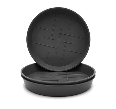 Produktbild von Plastard Untersetzer 3er Set Ø 27 cm Anthrazit - Blumentopf Pflanztopf Kübel