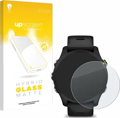 Produktbild von upscreen Entspiegelungs Schutzglas für Garmin Forerunner 255 / 255 Music Schutzfolie Panzer Folie Glas Display Schutz matt
