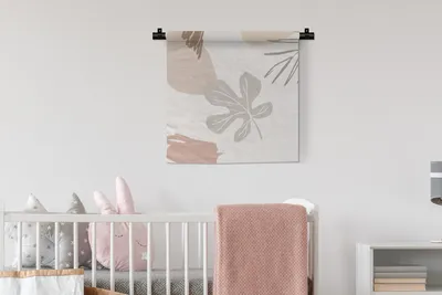 Produktbild von MuchoWow® Wandteppich Wandbehang Sommer - Laub - Grau 60x60 cm Tapisserie Dekoration Wandtuch - Dekorationen - Wand Decke