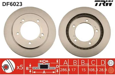 Produktbild von TRW Bremsscheiben (2 Stück) Vorderachse DF6023