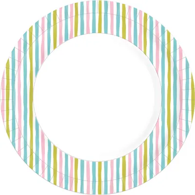 Zdjęcie produktu dla Talerzyki papierowe Duni Stripes Ø22cm 10szt