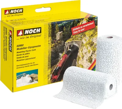 Produktbild von NOCH Modellier-Gipsgewebe, H0 (1:87)/TT (1:120), Weiß, 2 Stück(e)