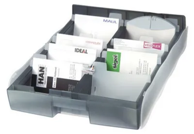 Produktbild von HAN Visitenkartenbox VIP XXL, für 2.200 Visitenkarten, transluzent-grau