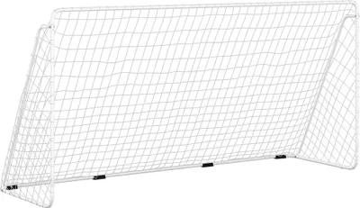 Immagine prodotto di vidaXL Porta da calcio con rete bianca 366x122x182 cm in acciaio
