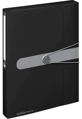 Obrázek produktu pro Herlitz Sammelbox      A4 PP 4.0cm opak schwarz   m.Gummizug