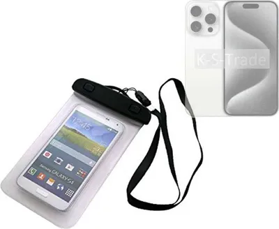 Produktbild von K-S-Trade Schutz Hülle Handy Hülle Kompatibel mit Apple iPhone 15 Pro Beach Bag wasserdicht 16cm x 10cm Schutzhülle Staub Sand Flachwasser Beachbag