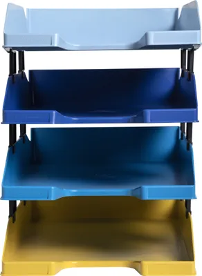 Image de Exacompta Set de 4 corbeilles-à-courrier Combo Midi Bee Blue assort 113202SETD