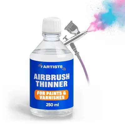 Produktbild von 7 Artists Airbrush Verdünner Acrylfarben 250 ml Airbrush Thinner | Airbrush Medium | Acryl Verdünner für Air Brush | Airbrush-Zubehör für Kunst
