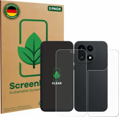 Produktbild von 2x ScreenLeaf Schutzfolie für OnePlus 15 (Display+Rückseite) nachhaltiger Displayschutz Display Schutz Folie Klar Transparent