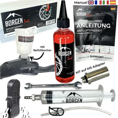 Produktbild von Borgen Service Kit mit Mineral Öl für MTB / Road Shimano Scheibenbremsen