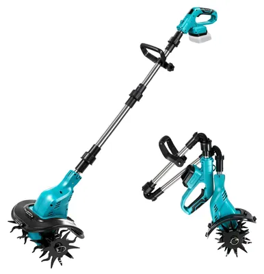 Akku-Motorhacke, bürstenloser Motor, 23 cm Arbeitsbreite, 16 cm Tiefe