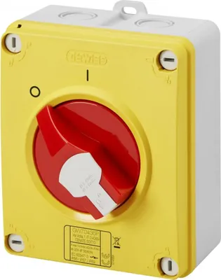 Image de Interrupteur Sectionneur D'urgence 25 Ampères 4 Pôles Ip65 – Gewiss