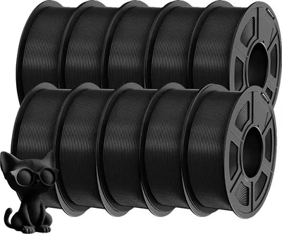Produktbild von 3D-Drucker-Filament, Hochgeschwindigkeitsleistung, Blasenfrei, ASA 10Schwarz