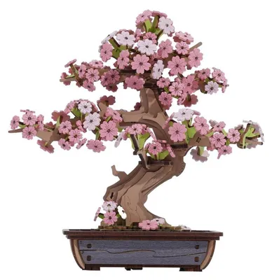 Zdjęcie produktu dla Trójwymiarowa układanka "Sakura Bonsai" – zestaw do budowy modelu z drewna dla dorosłych