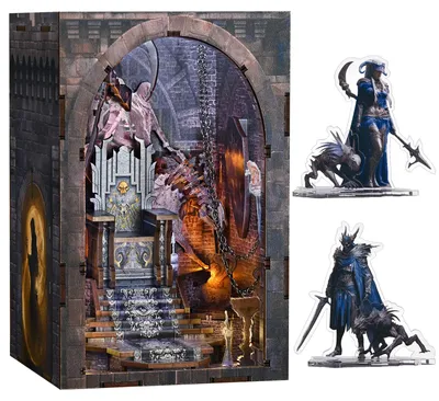 Obrázok produktu pre Throne of Bones DIY Book Nook miniatúrny domček 3D puzzle s LED osvetlením