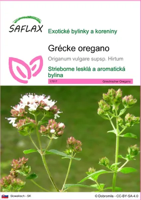 Obrázok produktu pre SAFLAX - Grécke oregano - Origanum vulgare supsp. Hirtum - 600 Semená