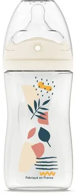 Image de Biberon DODIE Anti-Colique 270 ml, tétine biomimétique multi-perforée, +3 mois, débit 2, rose