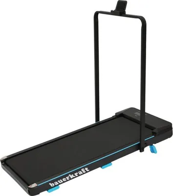 Image de Tapis de course électrique Bauerkraft H-565, pliable, écran LED, support pour téléphone, 90 kg, 10 km/h