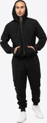 Produktbild von Herren Trainingsanzug mit Kapuze normale Passform ROSSLEA Black/White XL Lonsdale