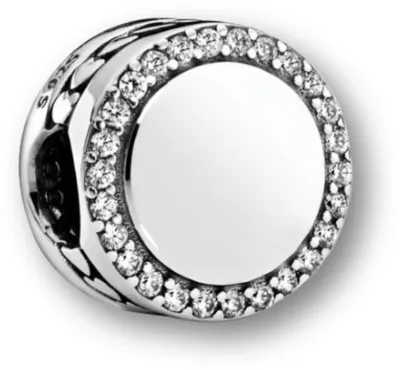Produktbild von Pandora Gravierbarer Funkelnder Knopf Charm 798747C01 Anhänger