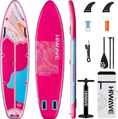 Image de Paddle board gonflable, PVC durable, capacité de charge 175 kg, ROSA