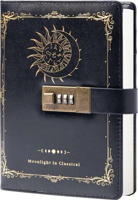 Produktbild von Equivera Tagebuch mit Schloss - Notizbuch mit Schloss - Premium Papier - Notizblock mit Schloss - Zahlenkombinationsschloss - Tagebuch