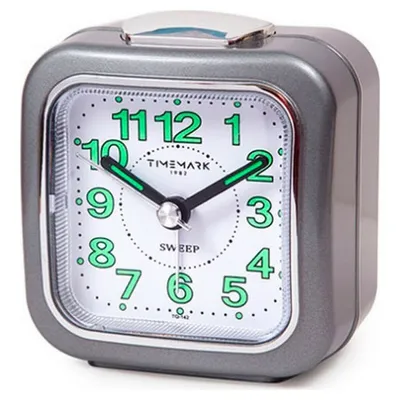 Obrázek produktu pro Analogový budík Timemark šedý (7,5 x 8 x 4,5 cm)
