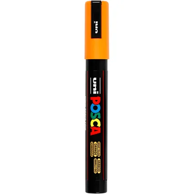 Produktbild von Uni Posca Marker, Strichstärke: 2,5 mm, PC-5M , Orange, Medium, 1Stck