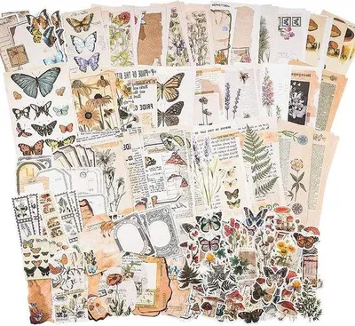 Zdjęcie produktu dla Zestaw papierów do scrapbookingu w stylu retro do tworzenia własnych dzienników – 200 sztuk, kolor zielony