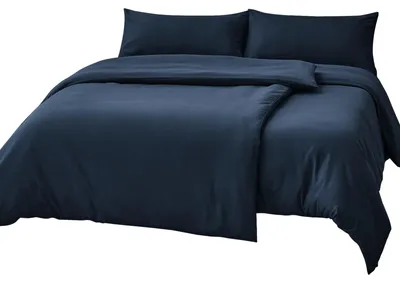 Produktbild von Bettwäsche Set 135x200 4-teilig Blau - Mikrofaser
