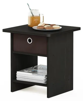 Productafbeelding van Furinno Dario bijzettafel met opbergvak, espressobruin