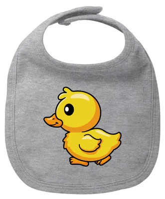 Produktbild von Huuraa Baby Lätzchen Küken Comic Heather Grey Klettverschluss Baumwolle Latz Geschenkidee