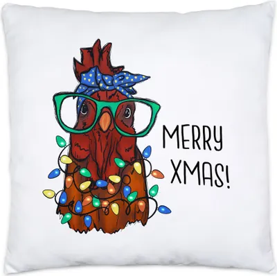 Produktbild von Merry XMas Kissen Truthahn Weihnachtsdekoration Lichterketten Merry Christmas Frohes Weihnachten