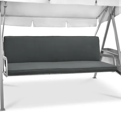 Immagine prodotto di Cuscino per dondolo hollywoodiano Beautissu, 3 posti, set da 2 pezzi Loft HS, 180x50 cm, grigio